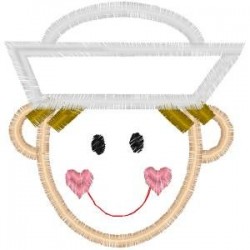 Outline Sailor Boy Embroidery Design