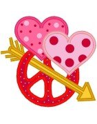 Heart Peace Sign Arrow