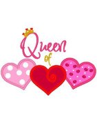 Queen Of Hearts Applique