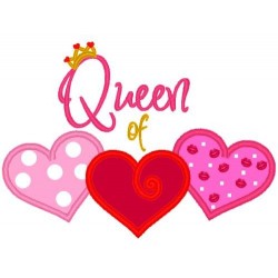 Queen Of Hearts Applique