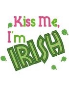 Kiss Me I'm Irish Applique