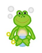 Frog Blowing Bubbles