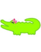 Loose Stitch Gator With Bow