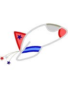 Red White Blue Rocket