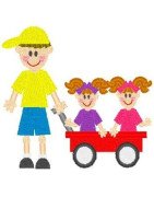 boy-stick-sisters-in-wagon