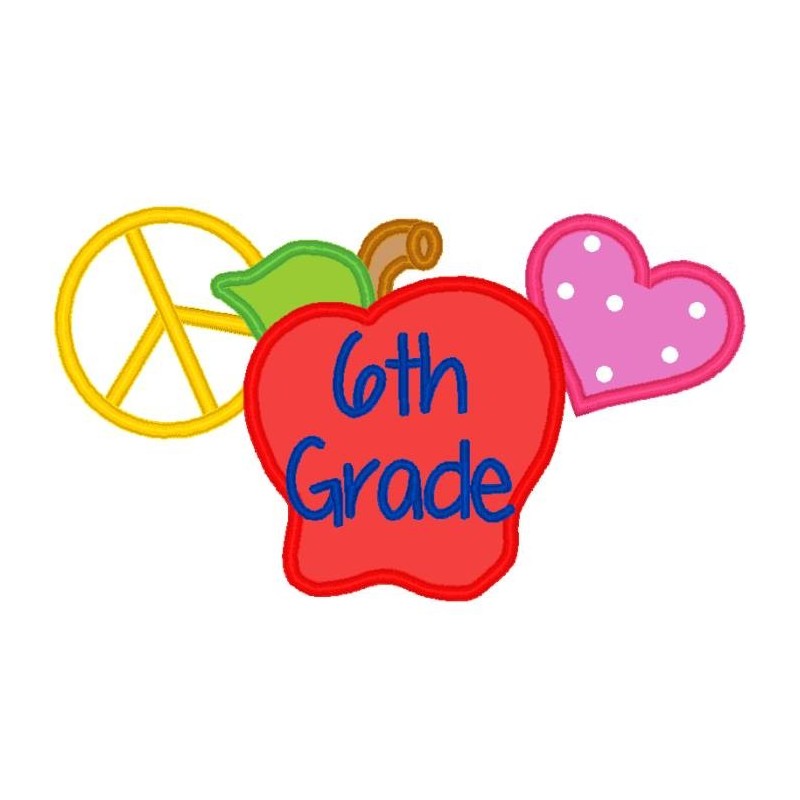 Love Peace Apple Sixth Grade