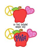 Love Peace Apple Monogram