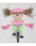 Fringe Bicycle Girl