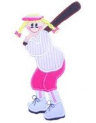 Baseball Girl Mega Hoop Design