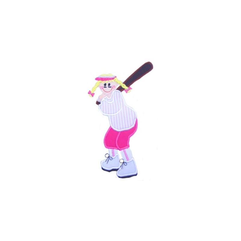 Baseball Girl Mega Hoop Design