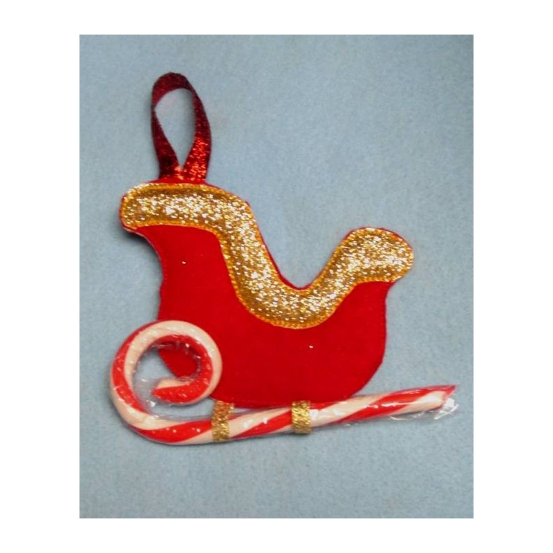 In the Hoop Sleigh Candy Cane Holder