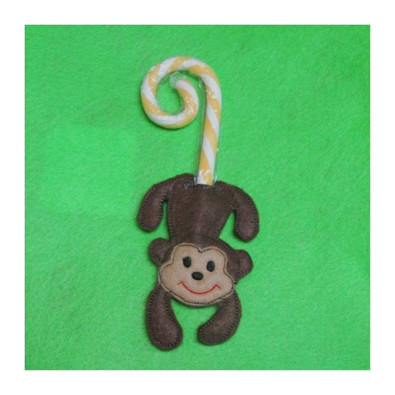 In the Hoop Monkey Candy Cane Holder