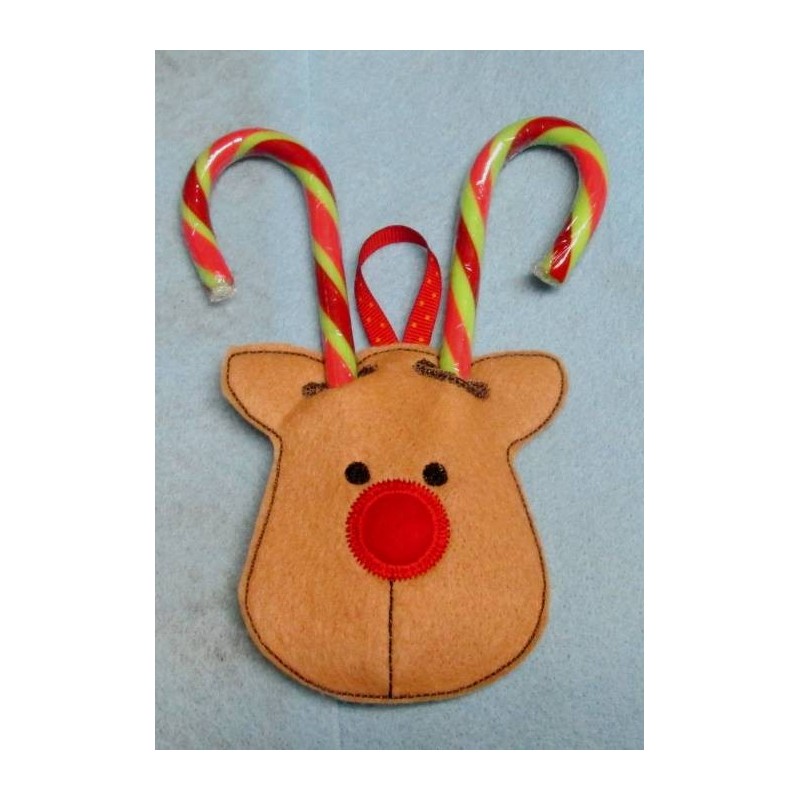 In the Hoop Reindeer Candy Cane Holder