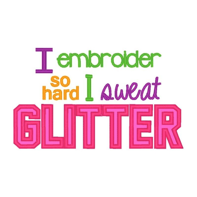 "I embroider so hard I sweat glitter"