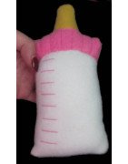 In the Hoop Rattle and Bottle Stuffie Set