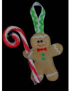 In the Hoop Gingerbread Man Candy Cane Holder