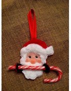 In the Hoop Santa Candy Cane Holder
