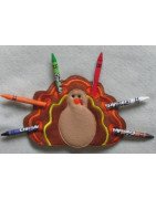 In Hoop Turkey Crayon Holder