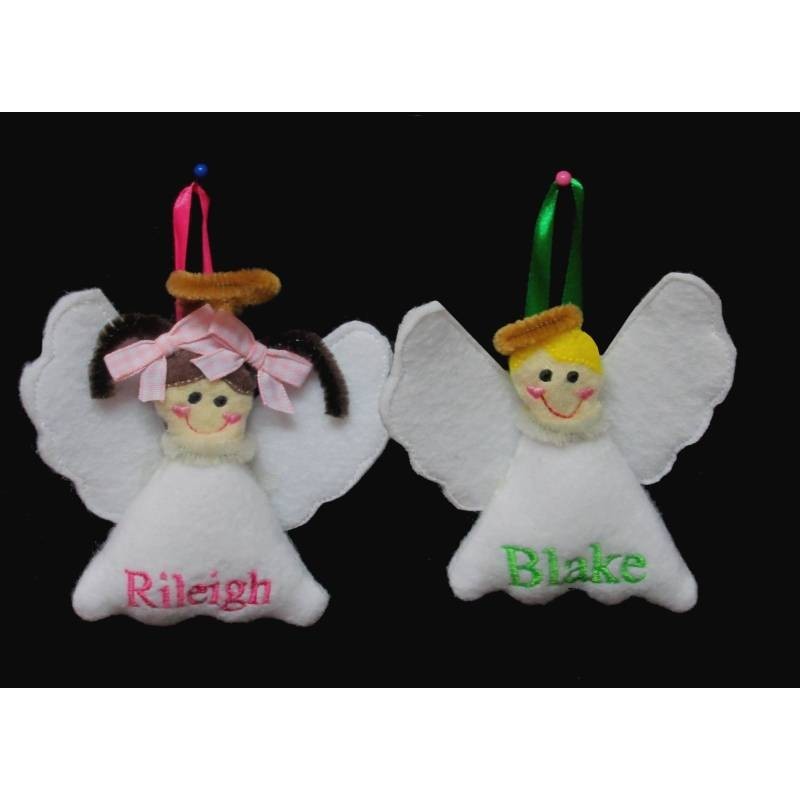 In the Hoop  Personalized Angel Oranments