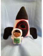 In Hoop Spaceship with Astronaut Stuffie