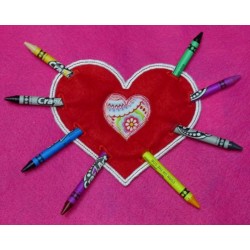 In Hoop Heart Crayon Holder