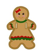 In the hoop Gingerbread Girl Banner Add On