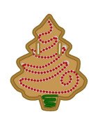 In the hoop Gingerbread Tree Banner Add On