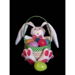 In Hoop Stuffed Bunny Basket