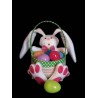 In Hoop Stuffed Bunny Basket