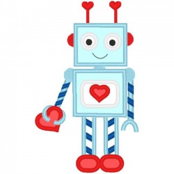 Applique Valentine Robot