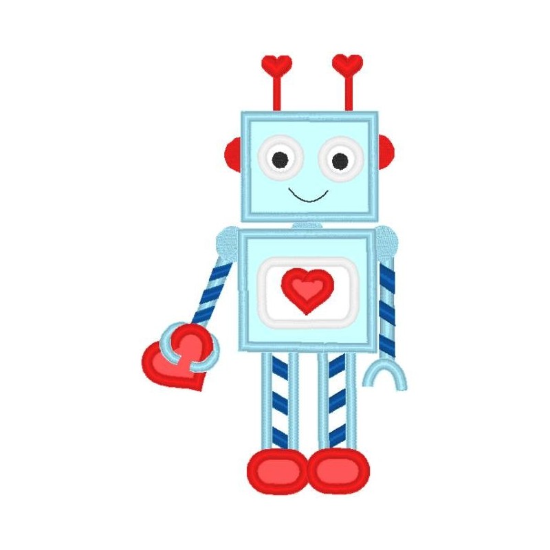 Applique Valentine Robot
