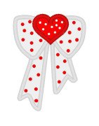 Applique Heart Bow