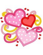 Applique Heart Swirls