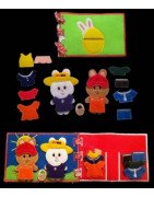 In Hoop Daisy and Dillon Bunny Dress Up set and Storage Book