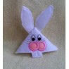 In the Hoop Corner Bookmark - Bunny