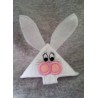 In the Hoop Corner Bookmark - Bunny