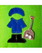 In the Hoop Flat Doll  Winter Set - Boy