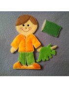 In the Hoop Flat Doll  PJ Set - Boy