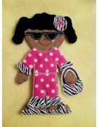In the Hoop Flat Doll  Ruffle Set - GIrl