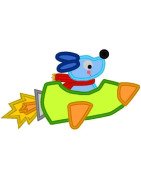 Puppy Flying Rocket