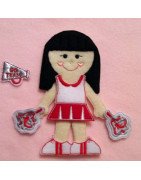 In the Hoop Flat Doll  Cheerleader - Girl