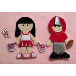 In the Hoop Flat Doll  Football Player  - Boy