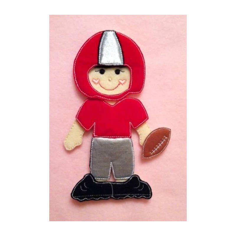 In the Hoop Flat Doll  Football Player  - Boy