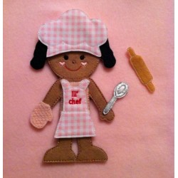 In the Hoop Flat Doll  Chef