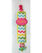 In Hoop Personalized Paci Clip - Circle