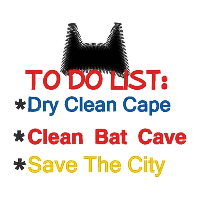 Bat Hero To Do List
