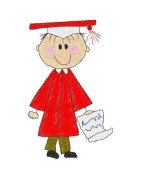 Black Outline Boy Graduation
