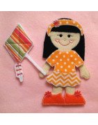 In the Hoop Flat Doll -  Lilly