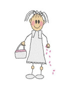 black-outline-girl-flower-girl