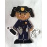 In the Hoop Flat Doll -  Police Officer